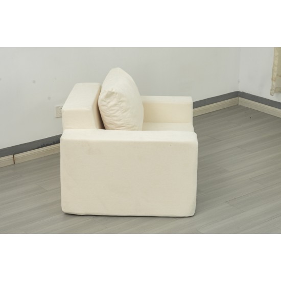 Sofa in a box Foam Sofa Couch with Pillow, Bean Bag Chairs for Adults Stuffed High-Density Foam, Large Bean Bag Sofa for Living room Bedroom Gaming Room