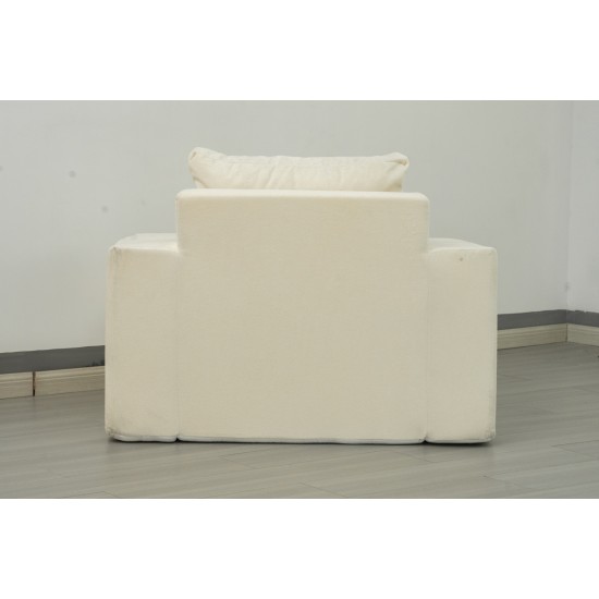 Sofa in a box Foam Sofa Couch with Pillow, Bean Bag Chairs for Adults Stuffed High-Density Foam, Large Bean Bag Sofa for Living room Bedroom Gaming Room