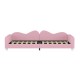 Twin size Upholstered Daybed, Sherpa Fabric Sofabed with Cloud-Shaped Backrest, No Box-spring Needed, Pink