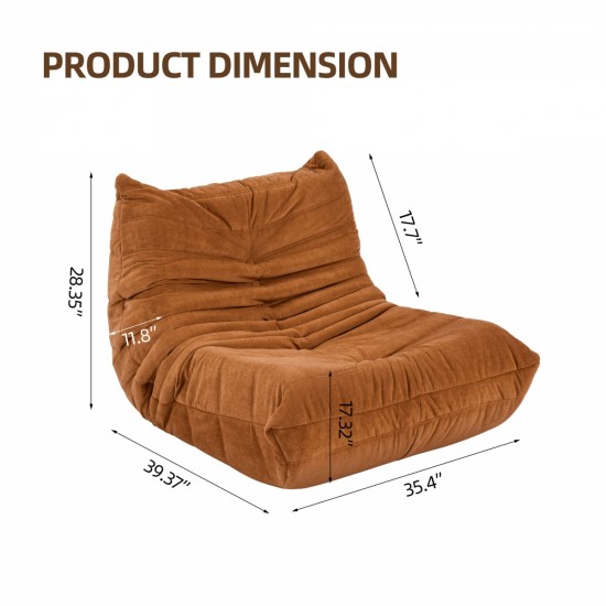 Floor sofa Bean Bag Chair for Adults Fireside Bean Bag Lounger Memory Foam Chair for Home, office, Apartment or Gaming Venue