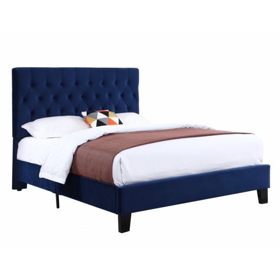 Wallace & Bay Luma Blue Queen Upholstered Bed