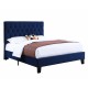 Wallace & Bay Luma Blue Queen Upholstered Bed