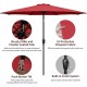 9' Patio Umbrella Outdoor Table Market Yard Umbrella with Push Button Tilt/Crank