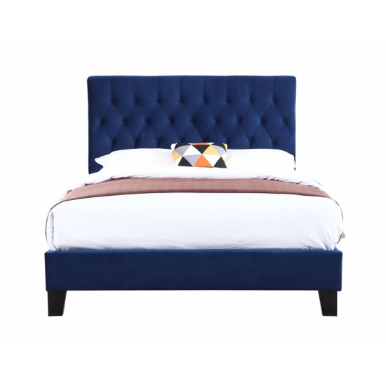 Wallace & Bay Luma Blue Queen Upholstered Bed