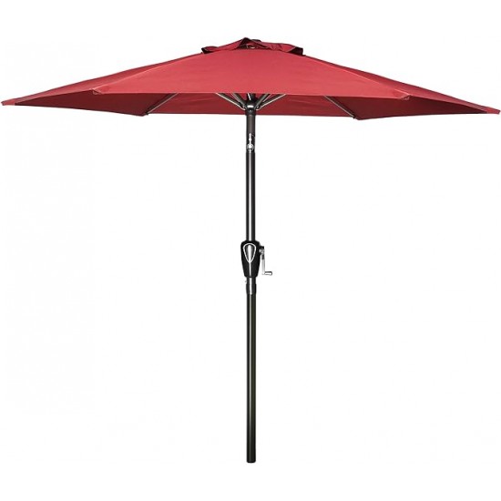 9' Patio Umbrella Outdoor Table Market Yard Umbrella with Push Button Tilt/Crank