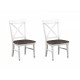 Wallace & Bay Mountina Brown And White Dining Chairs, Set of 2