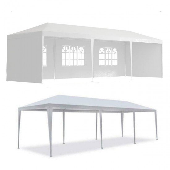 10x30' Outdoor Garden Gazebo Wedding Party Tent Canopy Marquee with 5 Removable  Sidewalls