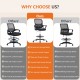 Sweetcrispy Ergonomic Drafting Chair Tall Standing Desk Office Chair