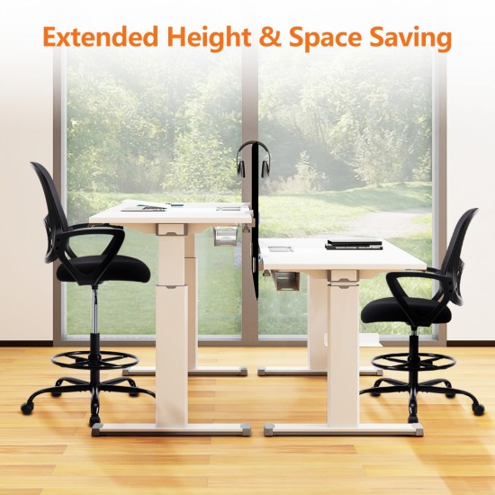 Sweetcrispy Ergonomic Drafting Chair Tall Standing Desk Office Chair