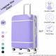 Hardshell Luggage with TSA lock , 28 Inch Expandable Lightweight Suitcase with Spinner Wheels, Single Vintage Luggage,Purple