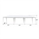 10x30' Outdoor Garden Gazebo Wedding Party Tent Canopy Marquee with 5 Removable  Sidewalls