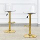 Modern minimalist bar chairs and bar stools. Can rotate 360 ° and adjust lifting. PET backrest and PU seats. Set of 2. Suitable for bars, restaurants, and front desk cashiers.