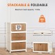 3 Tier Stackable Plastic Storage Bins with Lid - 23QT Foldable Organizers and Storage with Magnetic Doors & Lockable Wheels