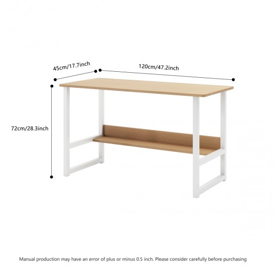 Computer desk Desktop  house Simple desk  bedroom desk desk Student home study desk,Home Office Computer Desk with Bookshelf, Wood Computer Desk with Storage Shelves Modern Laptop Table