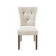 Dining Chairs Set of 2,  Upholstered Kitchen & Dining Room Chairs(Cream)