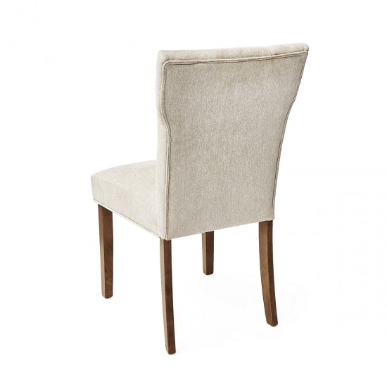 Dining Chairs Set of 2,  Upholstered Kitchen & Dining Room Chairs(Cream)