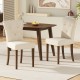 Dining Chairs Set of 2,  Upholstered Kitchen & Dining Room Chairs(Cream)