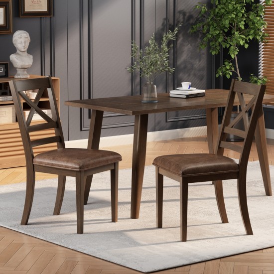 Dining Chairs Set of 2, Brown