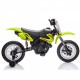 12V Kids Ride On Electric Toy Motorcycle,Rear suspension,Twist Grip Throttle,Slow Start,Removable training wheels,Indie music box with horn and engine,Simulation of dirt bike modeling for kids 3-8.