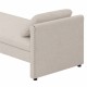 Modern Upholstered Chaise Lounger Daybed with Pillows Small Single Daybed, No Mattress Needed, Perfect For Living Rooms & Home Office,Linen Fabric, Beige