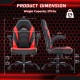 Sweetcrispy Gaming Chair - PU Leather Computer Chair Ergonomic Office Chair with Lumbar Support, Height Adjustable Rolling Desk Chairs with Flip-up Armrests