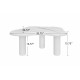 Cloud Coffee Table Classic Modern Marbling Tea Table, Irregular Indoor End Table For Living Room Apartment Free Shape with 3 Legs