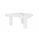 Cloud Coffee Table Classic Modern Marbling Tea Table, Irregular Indoor End Table For Living Room Apartment Free Shape with 3 Legs