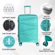 Blue Hardside Luggage Sets 3 Pieces, Expandable Luggages Spinner Suitcase with TSA Lock Lightweight Carry on Luggage 20inch 24inch 28inch