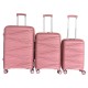 Pink Hardside Luggage Sets 3 Pieces, Expandable Luggages Spinner Suitcase with TSA Lock Lightweight Carry on Luggage 20inch 24inch 28inch