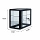 Tempered Glass Counter Top Display Showcase with Sliding Glass Door and Lock,Standard Aluminum Framing with Sliding Glass Door and Lock-display cabinet