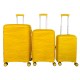 Yellow Hardside Luggage Sets 3 Pieces, Expandable Luggages Spinner Suitcase with TSA Lock Lightweight Carry on Luggage 20inch 24inch 28inch