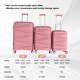 Pink Hardside Luggage Sets 3 Pieces, Expandable Luggages Spinner Suitcase with TSA Lock Lightweight Carry on Luggage 20inch 24inch 28inch