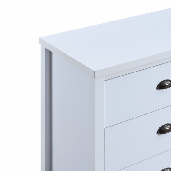 SAFARI 6 Drawer Master Dresser with Interlock Drawer Feature – Drawer Slide And Interlock Pre-Assembly, Wide Dressers for Bedroom 6 Deep Drawers for Closet Organizer -  Easy Assembly, Classic White