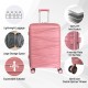 Pink Hardside Luggage Sets 3 Pieces, Expandable Luggages Spinner Suitcase with TSA Lock Lightweight Carry on Luggage 20inch 24inch 28inch