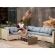 7-Piece Patio Furniture Set, All-Weather Boho Outdoor Conversation Set Sectional Sofa with Water Resistant Grey Thick Cushions