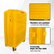 Yellow Hardside Luggage Sets 3 Pieces, Expandable Luggages Spinner Suitcase with TSA Lock Lightweight Carry on Luggage 20inch 24inch 28inch