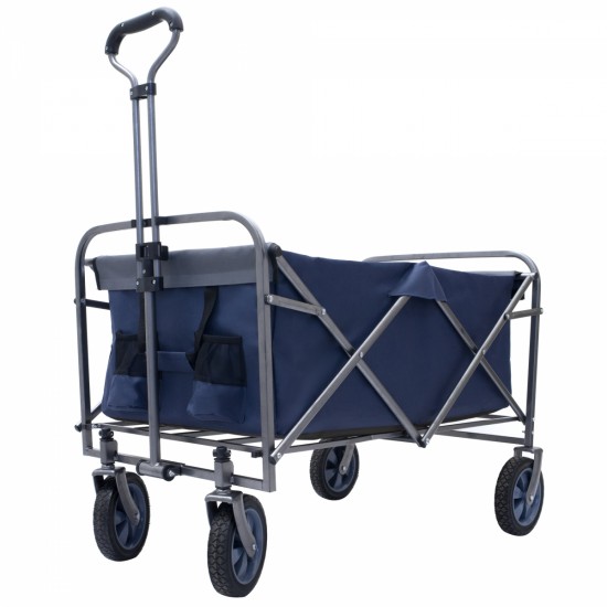 Outdoor Garden Multipurpose Micro Collapsible Beach Trolley Cart Camping Folding Wagon