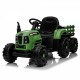 Ride on Tractor with Trailer,24V 400W Powered Electric Tractor Toy w/Remote Control,electric car for kids,Three speed adjustable,Power display, USB,MP3 ,Bluetooth,LED light,Two-point safety belt.