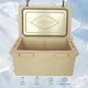 Khaki color ice cooler box 65QT camping ice chest beer box outdoor fishing cooler