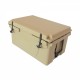 Khaki color ice cooler box 65QT camping ice chest beer box outdoor fishing cooler