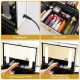 Portable Makeup Case with LED Mirror Travel Makeup Bag Cosmetic Organizer Box with Locks, Brush Holder, Dividers, Rechargeable, White