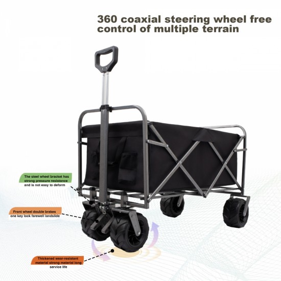 Outdoor Garden Park Utility kids wagon portable beach trolley cart camping foldable with big wheels folding wagon