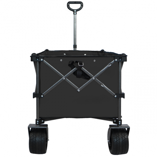 Collapsible Folding Wagon, Push Pull Foldable Beach Wagon Cart