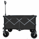 Collapsible Folding Wagon, Push Pull Foldable Beach Wagon Cart