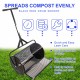 Compost Spreader Peat Moss Spreader with Upgrade T Shaped Handle for Planting Seeding Durable Lightweight Metal Mesh Spreader for Lawn Garden Care Manure Spreaders (Black)