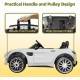 2 Seater Ride On Car for Kids with Remote Control 24V Battery Powered Electric Car with, Swing Button, Mp3, Two Seater Kids Electric Vehicles (White)