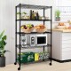 Simple Deluxe Heavy Duty 5-Shelf Shelving Unit, 29 Inch D x 14 InchW x 61 Inch H, 5 Tier, Black