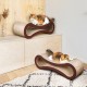 FluffyDream Cat Scratcher Cardboard, Scratching Pad House Bed Furniture Protector, Infinity Shape, Curved