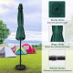 Simple Deluxe 7.5ft Patio Outdoor Table Market Yard Umbrella with Push Button Tilt/Crank, 6 Sturdy Ribs for Garden, Deck, Backyard, Pool, 7.5ft, Green