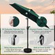 Simple Deluxe 7.5ft Patio Outdoor Table Market Yard Umbrella with Push Button Tilt/Crank, 6 Sturdy Ribs for Garden, Deck, Backyard, Pool, 7.5ft, Green